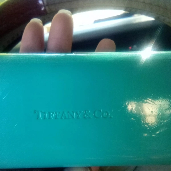 Vintage Tiffany Patent Leather Eyeglass Case Hard Shell - Picture 1 of 12